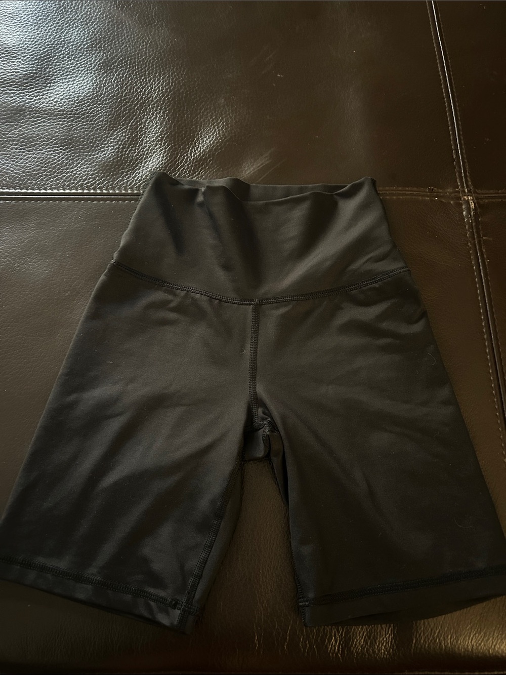 aerie Black High-Rise Bike Shorts